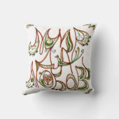 Folk Art Peace & Love Wish in Russian Kussen (Achterkant)