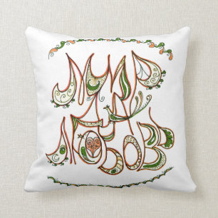 Folk Art Peace & Love Wish in Russian Kussen