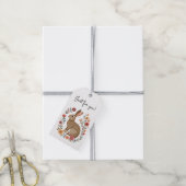 Folk Art Rabbit Any Occasion Cadeaulabel (Met Touw)