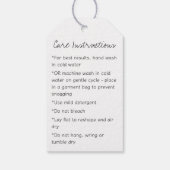 Folk Art Rabbit Handmade Care Instructions Cadeaulabel (Achterkant)