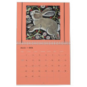 Folk Art Rabbits van Tuzi Willams Rabbit Tile & Ar Kalender (Mar 2026)