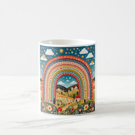 Folk Art Rainbow Mug (Centre)