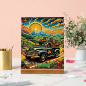 Folk Art Road Trip Acryl Bord (Huwelijk)