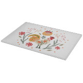 Folk Art Rooster Snijplank (Hoek)