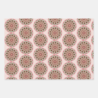 Folk art rosemaling gingerbread houses inpakpapier vel