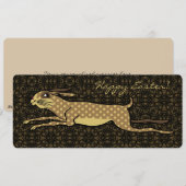 Folk Art Running Bunny Custom Paas Kaart (Voorkant / Achterkant)