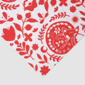 Folk Art Sleeping Fox Gift Tissuepapier (Detail)