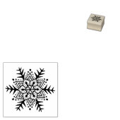 Folk art sneeuwvlok 	rubberstempel (Gestempeld)