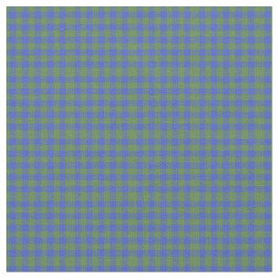 Folk Art Stijl Blauw Groen Check Gingham Stof