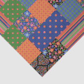 Folk Art Stijl Faux Patchwork Tissue Paper Tissuepapier (Detail)