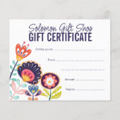 Folk Art Store Shop Gift Voucher Certificate (Voorkant)