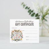 Folk Art Store Shop Gift Voucher Certificate (Staand voorkant)