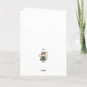 Folk Art Style Schattige Angel Kaart (Achterkant)