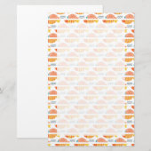 Folk Art Swimming Fish Patroon Briefpapier (Voorkant / Achterkant)