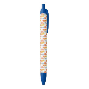 Folk Art Swimming Fish Patroon Zwarte Inkt Pen