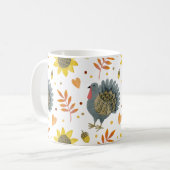Folk Art Turkeys Café Mug (Devant gauche)