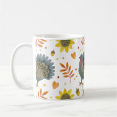 Folk Art Turkeys Café Mug (Gauche)