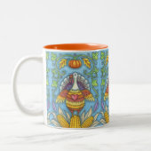 FOLK ART TURQUIE & CORN MERCI DE DONNER DEUX MUG T (Gauche)