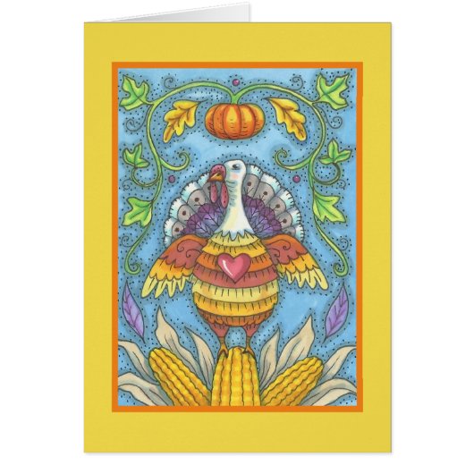 FOLK ART TURQUIE GRÂCE À LA CARTE DE SALUT Blank (Devant)