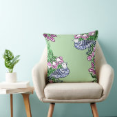 Folk Art Vogels Bloemen Eikels Kussen (Stoel)