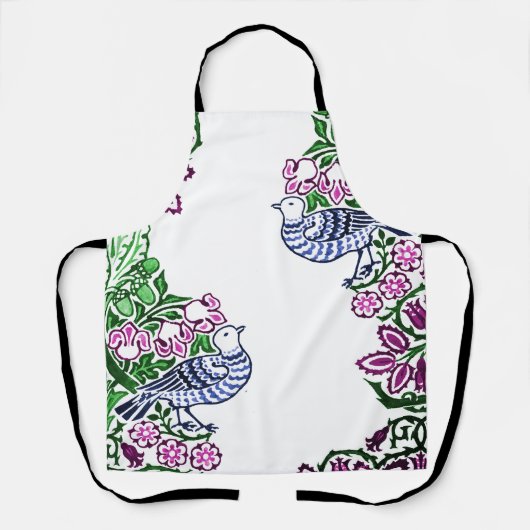 Folk Art Vogels Bloemen Eikels Schort (Voorkant)