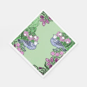 Folk Art Vogels Bloemen Eikels Servet (Hoek)