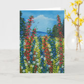 FOLK ART Warm Beauty BY LORI EVERETT carte de voeu (Fleur jaune)