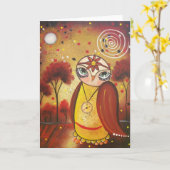 FOLK ART What's The Time BY LORI carte de voeux (Fleur jaune)