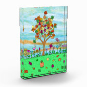  Folk Art Whimsical Autumn Tree Fall Leaves Fotoblokken (Links)