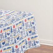 Folk Art Winter Bird Pattern Tafelkleed (Voorbeeld)