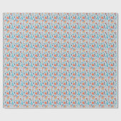 Folk Art Woodland Animal Pattern Cadeaupapier (Vlak)