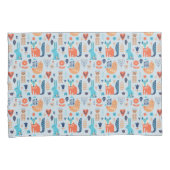 Folk Art Woodland Animal Pattern Kussensloop (Voorkant-Rechts)