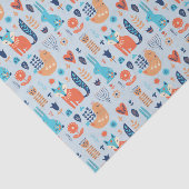 Folk Art Woodland Animal Pattern Tissuepapier (Detail)