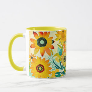 Folk Art Yellow Flowers Mok