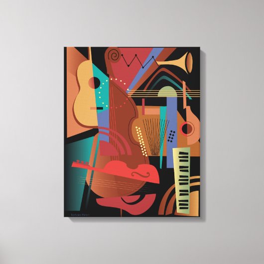 Folk Band Stretched Canvas Afdruk (Voorkant)