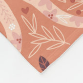 Folk Bloemenslang: symmetrisch  Fleece Deken (Hoek)