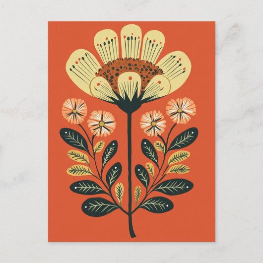 Folk Bloom No.258 Briefkaart (Voorkant)