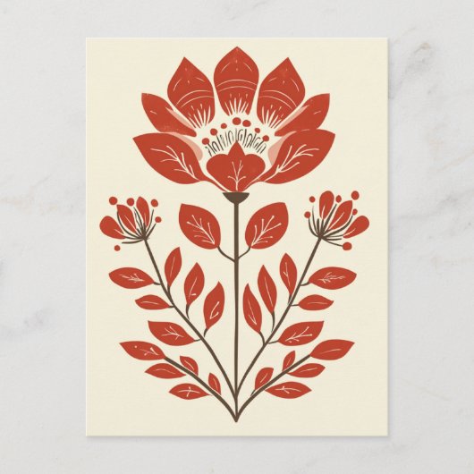 Folk Bloom No.262 Briefkaart (Voorkant)