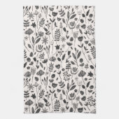 Folk Botanical Print Theedoek (Verticaal)