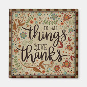 Folk Dankbare Quote Inspirivity Magnet Magneet (Voorkant)