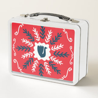 Folk Doodle Art Kerst Tegel