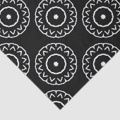Folk Ethnic Black en White Geometric Pattern Tissuepapier (Detail)