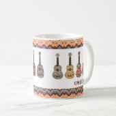 Folk Ethnic Motif géométrique Ukulele Mug (Devant droit)