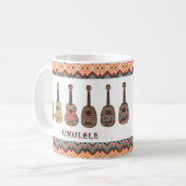Folk Ethnic Motif géométrique Ukulele Mug (Devant gauche)