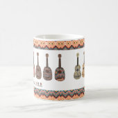 Folk Ethnic Motif géométrique Ukulele Mug (Centre)