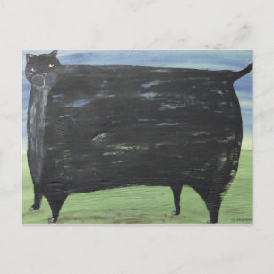 Folk Fat Cat Briefkaart