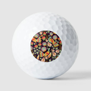 Folk Floral Birds Ornament Golfballen