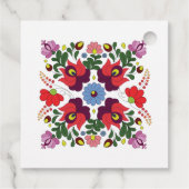 Folk Floral Wedding Custom Design Bedankjes Labels (Achterkant)