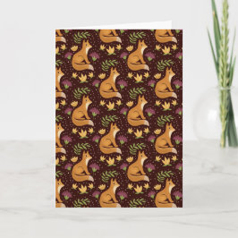 Folk Foxes Greeting Card Kaart