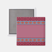 Folk Heart Pattern Magnet Magneet (Voorkant / Achterkant)